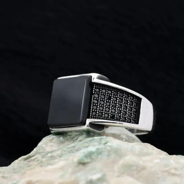 Black Onyx Dual - Texture Ring