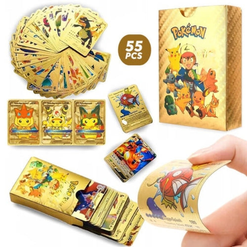 55 Pcs Pokemon Cards Gold Edition